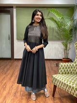 Nirvi Midnight Ajrakh Kali Kurta | Relove