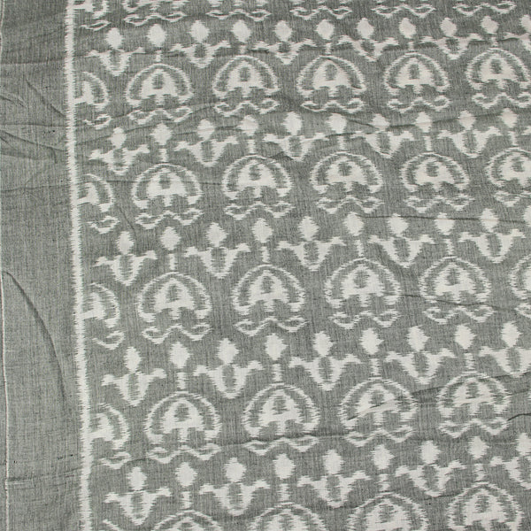 Grey Ikkat Handwoven Cotton Fabric