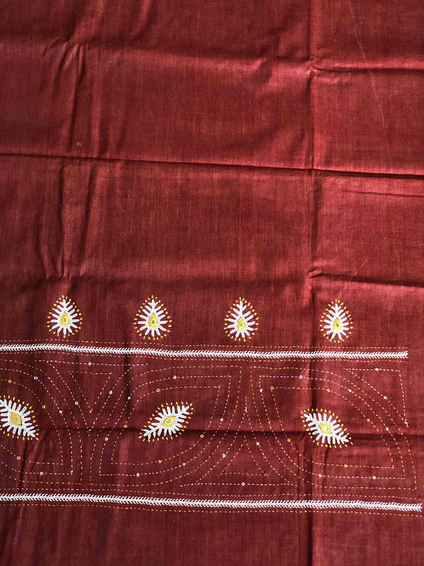 Brown Hand Work Kurta Fabric (2.30m)