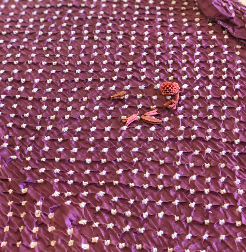 Light Purple Heavy Bandhej Fabric (3 meters)