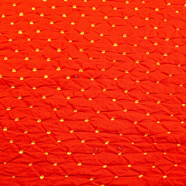 Orange Cotton Bandhej Fabric (2.5m)