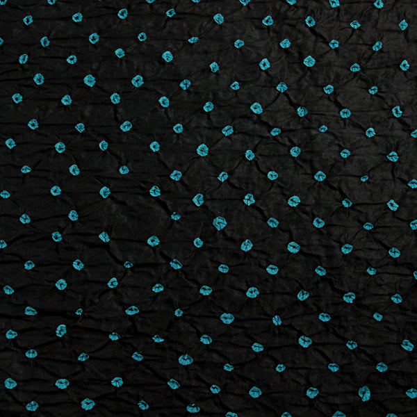 Black Cotton Bandhej Fabric (2.5m)
