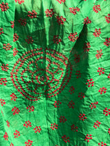 Bandhej Light Green Mirror Work Cotton Dupatta | Relove