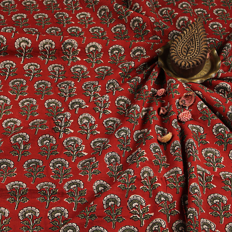 Bagru Mogra Butta Hand Block Printed Cotton Fabric – THE INDIAN ETHNIC CO.