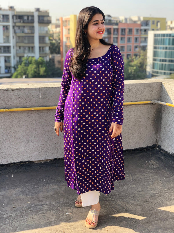 Jambudi Cotton Bandhej Kurta | Relove