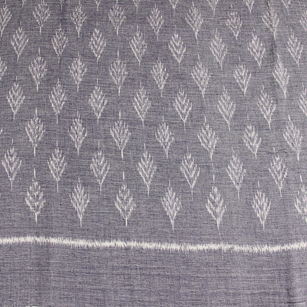 Ikkat Grey Handwoven Cotton Fabric (2m)