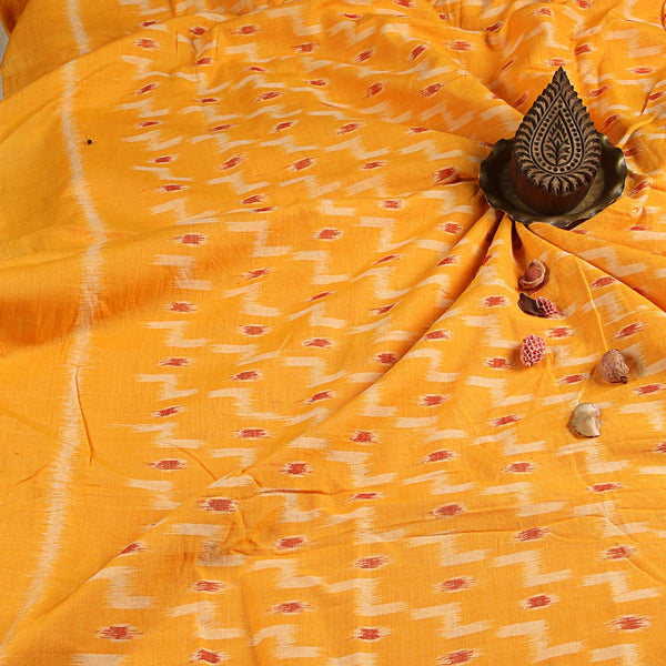 Ikkat Mango Handwoven Cotton Fabric