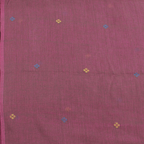 Purple Pink Handwoven Jamdani Fabric