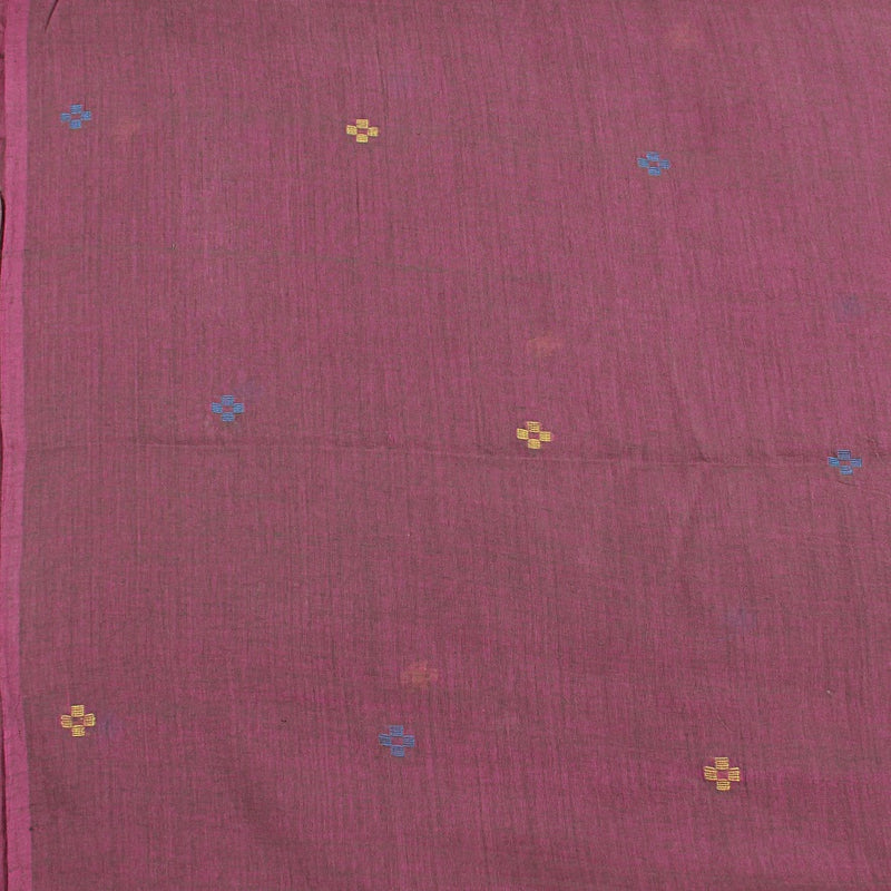 Purple Pink Handwoven Jamdani Fabric