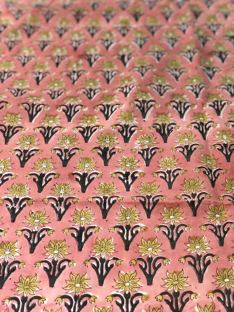 Pink Sanganeri Blouse Fabric (1m )