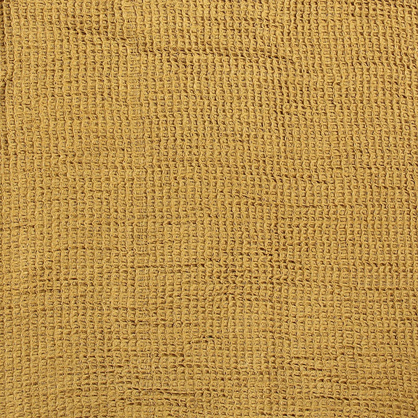 Chrome Yellow Hand Woven Natural Dyed Waffle Weave Bath Towel