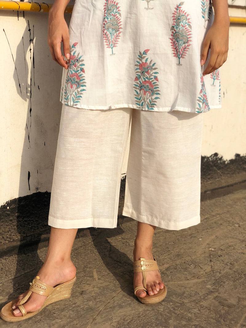 Amazon.com: Yck-SAiWed Womens Cotton Linen Capri Pants 2023 Summer Fashion  Bohemian Beach Wide Leg Trousers Casual Print Cropped Pants Army Green :  Sports & Outdoors