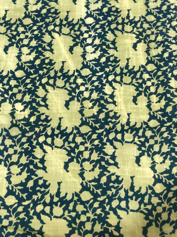 Modal Green  Block Print Fabric