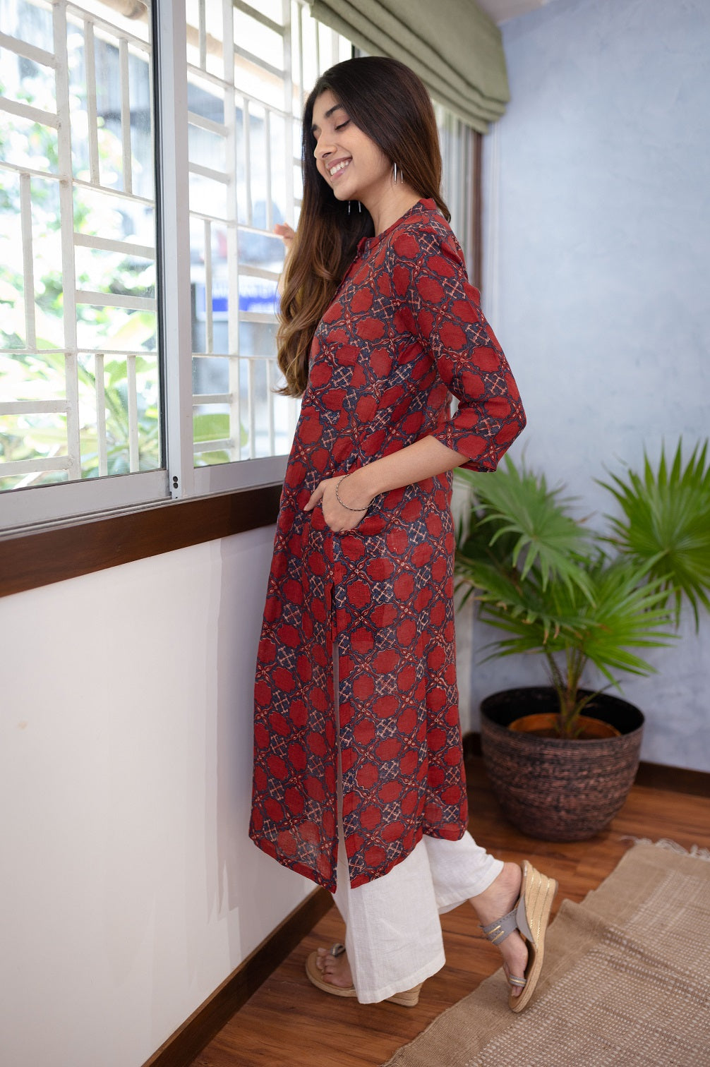 Indian Ethnic Women's Risha Ajrakh Kurta – THE INDIAN ETHNIC CO.