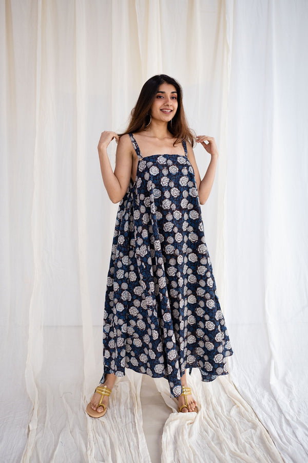 Dhivija Jahota Indigo Cotton Dress