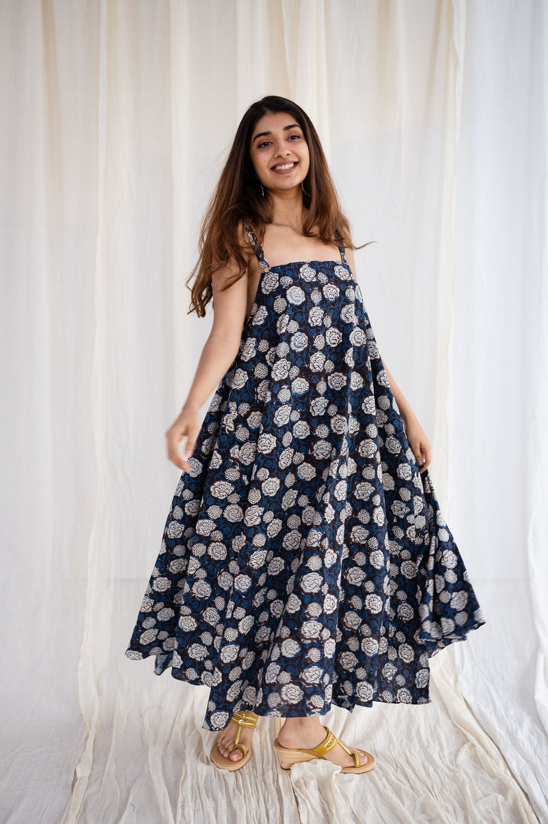 Dhivija Jahota Indigo Cotton Dress