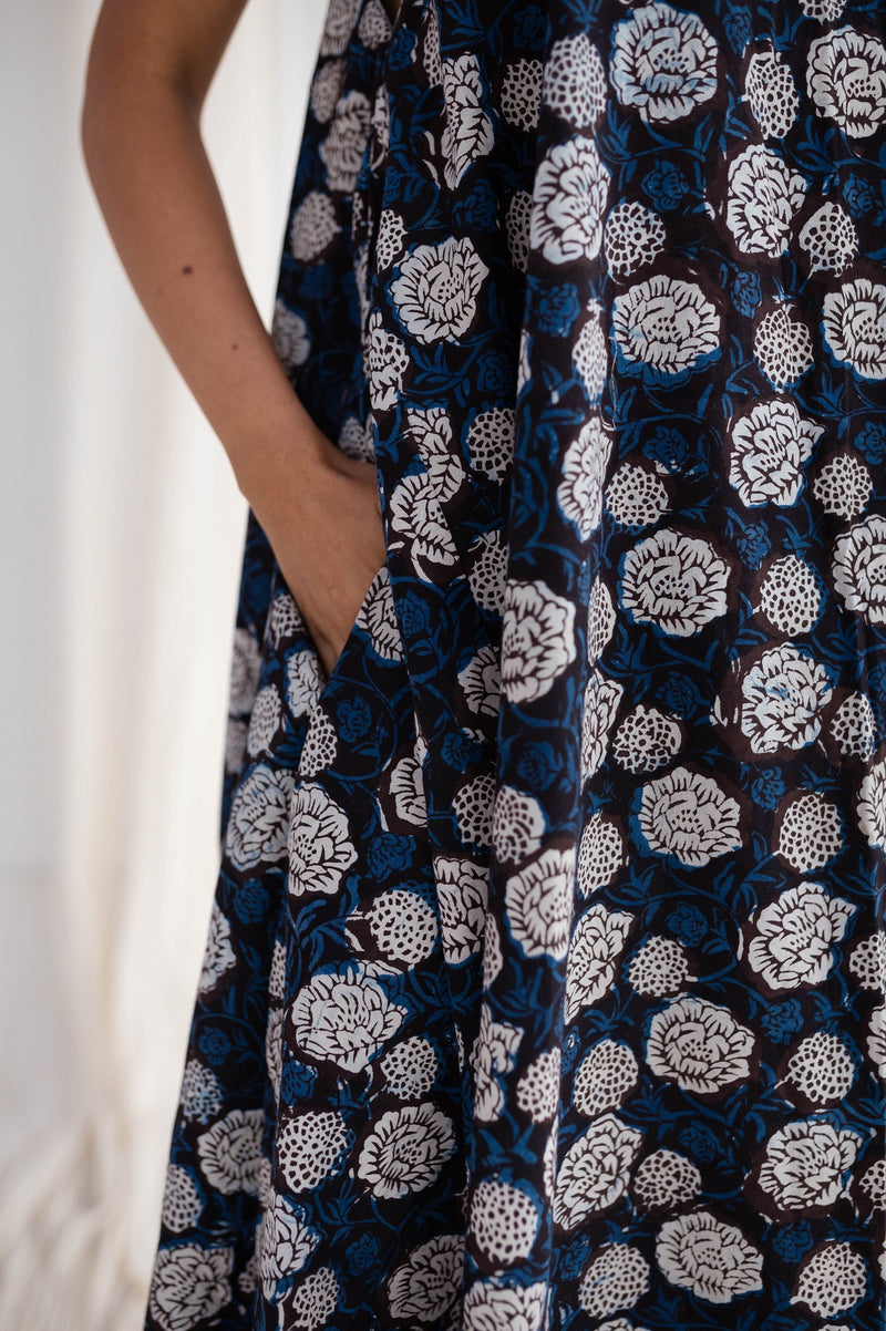 Dhivija Jahota Indigo Cotton Dress