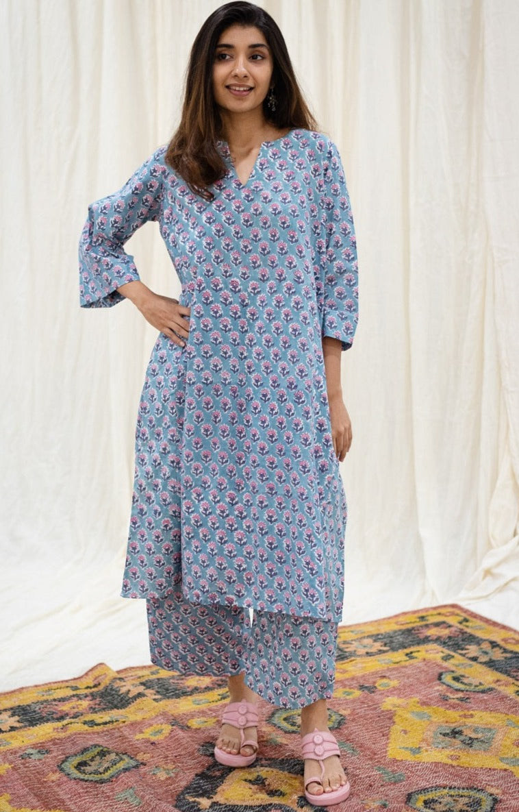Mahek Sanganeri Cotton Leisure Set