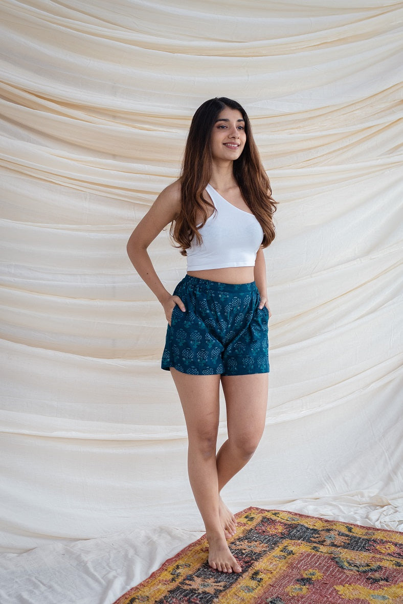 Alisha Dabu Slub Cotton Shorts