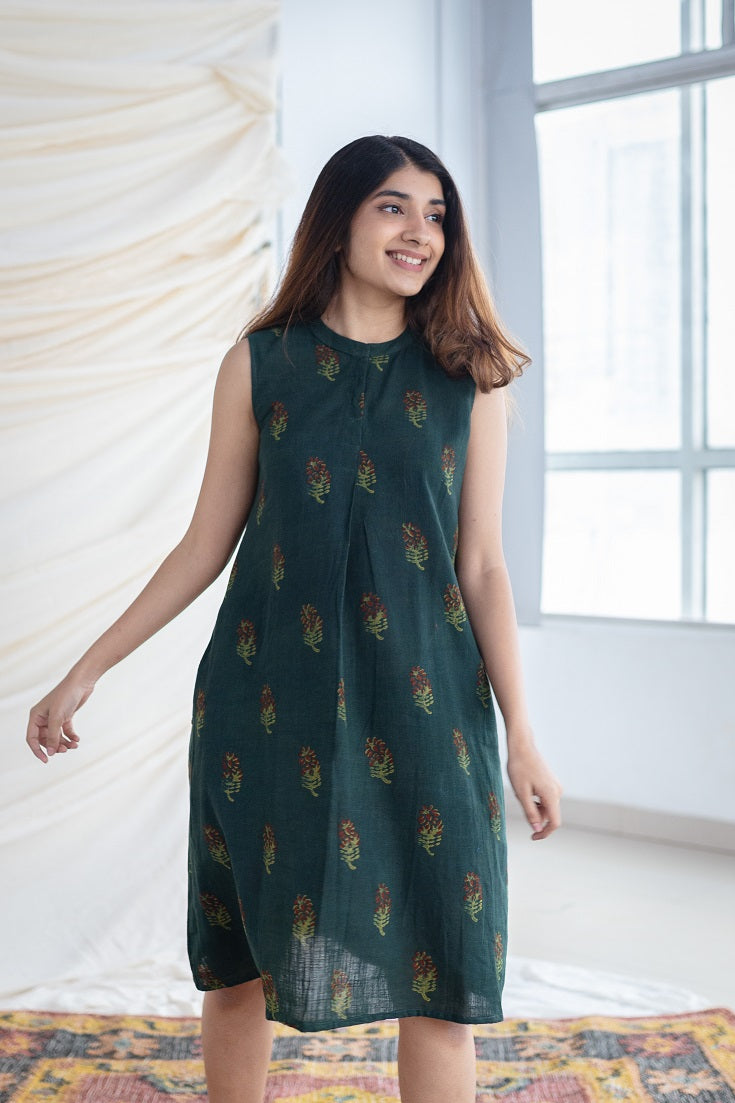 Priya Slub Cotton Dress