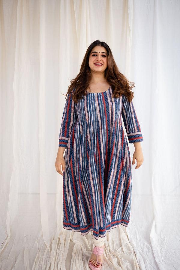 Yukta Jahota Indigo Cotton Kali Kurta