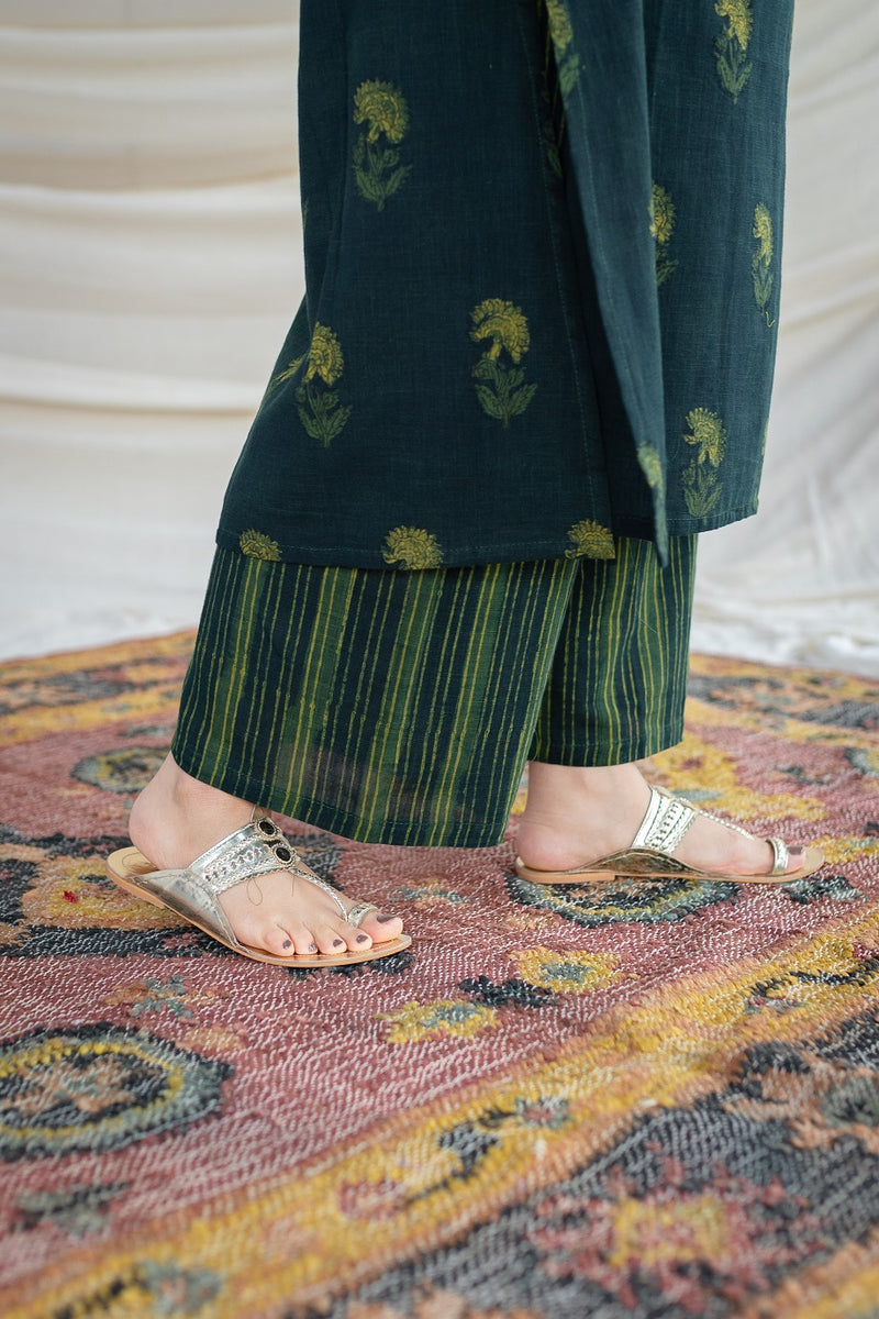 Indian Ethnic Women's Cotton Ajrakh Cotton Orange Striped Palazzo – THE ...