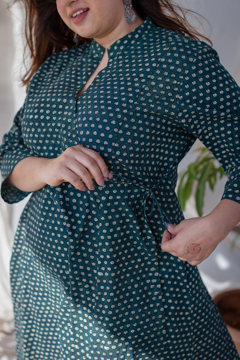 Kanika Green Fadat Angarakha Kurta