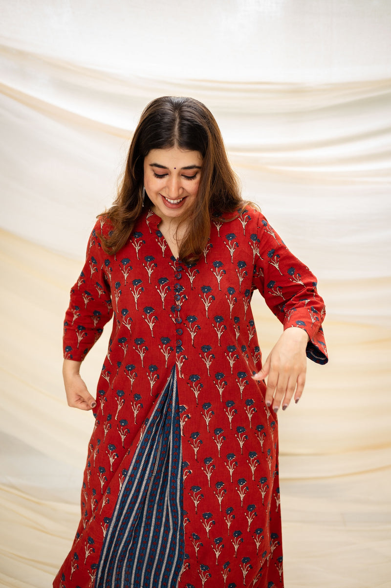Isla Ajrakh Madder Cotton Kurta