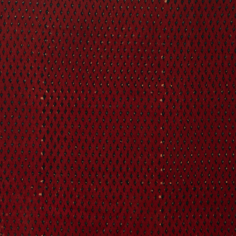 Red Drop Ajrakh Mul Natural Dyed Fabric
