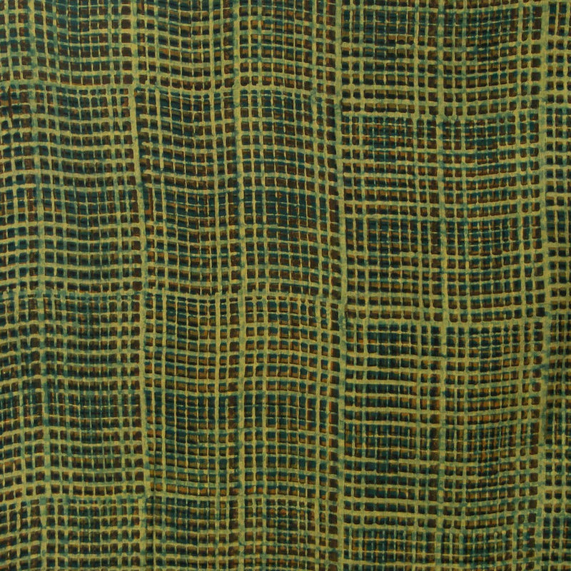 Yellow Stripes Ajrakh Mul Cotton Natural Dyed Fabric
