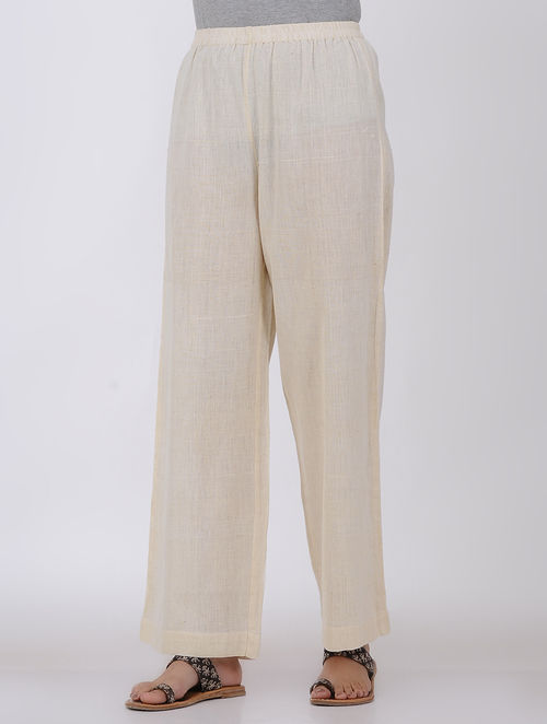 GOTodhchai Women Cotton Linen Pants, Casual Wide Leg Palazzo India